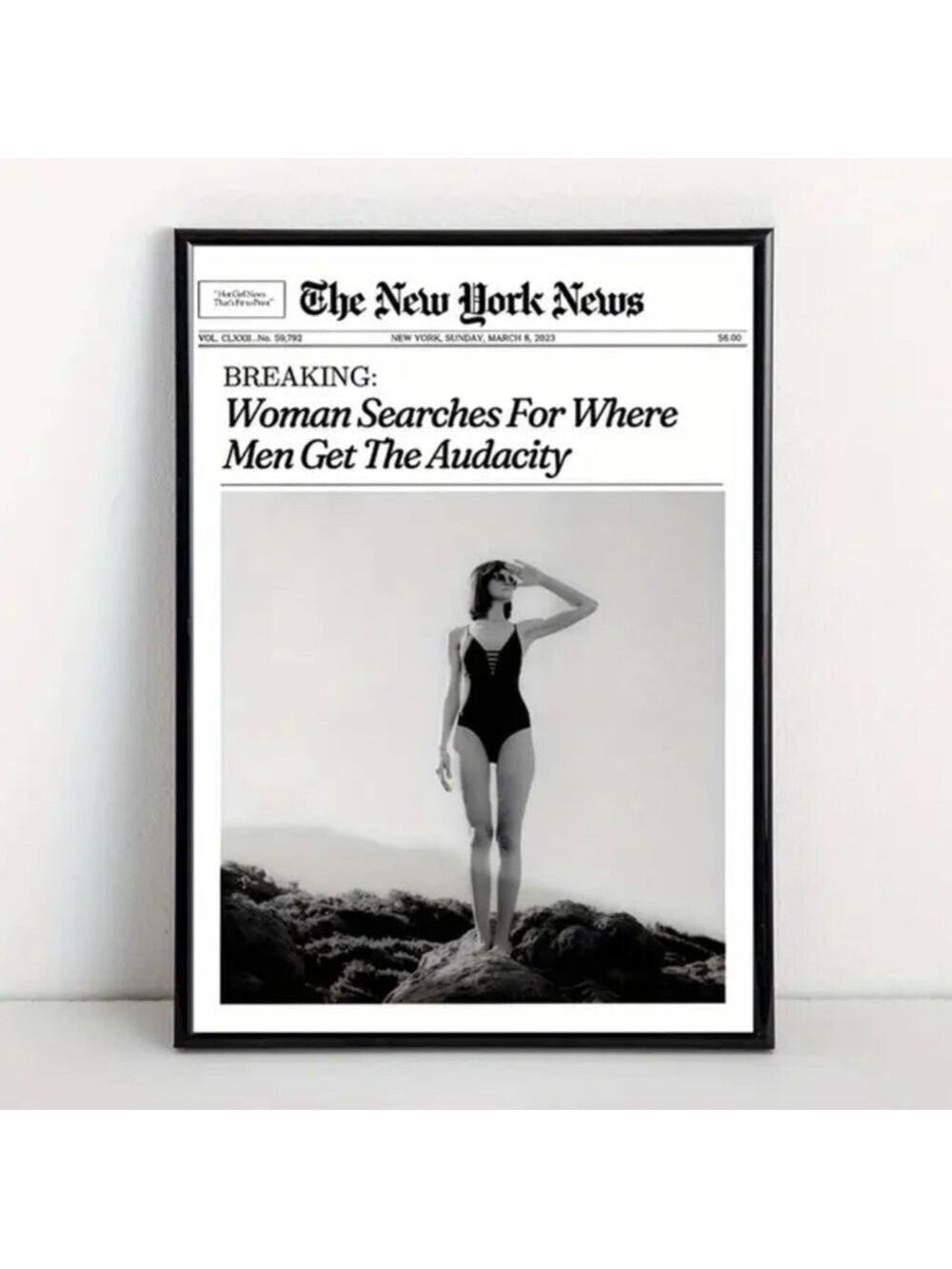 “Where Men Get The Audacity” Canvas Feminist Print Wall Art - Picture 6 of 6